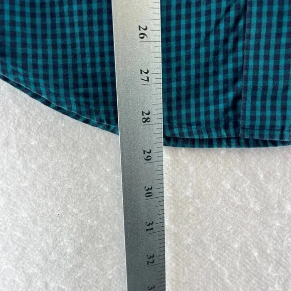 Penguin MunsingWear Shirt Mens Sz S Heritage Slim Fit Gingham Button Front Blue - Picture 10 of 10